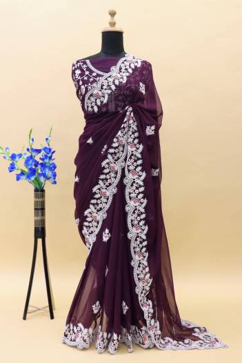 D.NO. BT1182 BY BT GEORGETTE SAREE MANUFACTURER IN INDIA